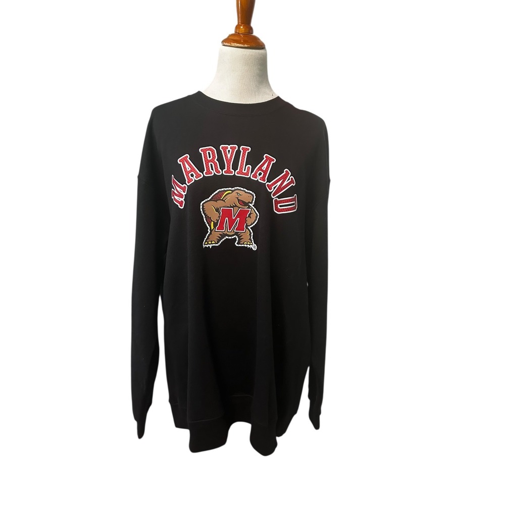 Port Company Maryland Terrapins Crewneck Sweatshirt College 2XL‎